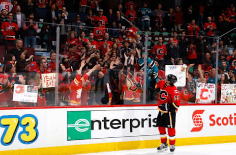 CALGARY, AB – MARCH 31 2017: (Photo by Gerry Thomas/NHLI via Getty Images)