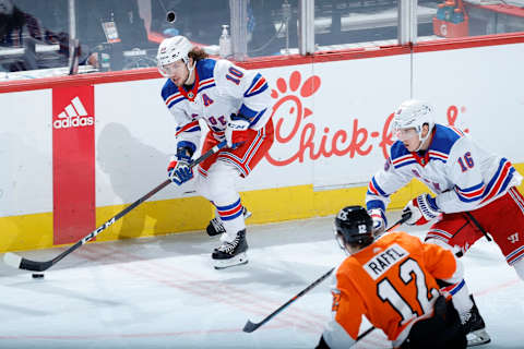 Artemi Panarin #10 of the New York Rangers . (Photo by Tim Nwachukwu/Getty Images)