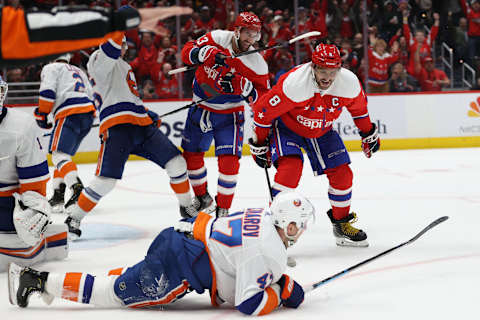 Washington Capitals and New York Islanders (Photo by Patrick Smith/Getty Images)