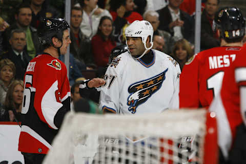 Donald Brashear, Washington Capitals (Photo by Phillip MacCallum/Getty Images)