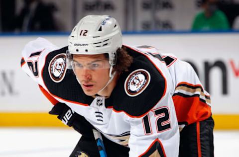 Sonny Milano #12, Anaheim Ducks (Photo by Bruce Bennett/Getty Images)