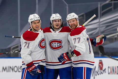 EDMONTON, AB – JANUARY 18: Alexander Romanov and Brett Kulak Montreal Canadiens (Photo by Codie McLachlan/Getty Images)