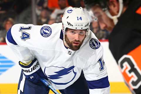 Pat Maroon #14 of the Tampa Bay Lightning (Photo by Mitchell Leff/Getty Images)