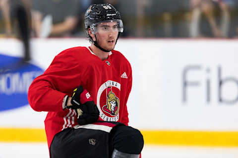 OTTAWA, ON – JUNE 29: Ottawa Senators Prospect Left Wing Alex Formenton (59) during the Ottawa Senators Development Camp on June 29, 2019, at Bell Sensplex in Ottawa, ON, Canada. (Photo by Richard A. Whittaker/Icon Sportswire via Getty Images)