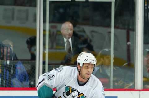 2004 Season: Player Ruslan Salei of the Anaheim Mighty Ducks. (Photo by Bruce Bennett Studios/Getty Images)