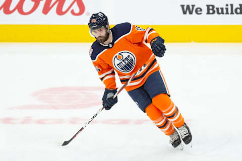 Cooper Marody #65 of the Edmonton Oilers (Photo by Codie McLachlan/Getty Images)