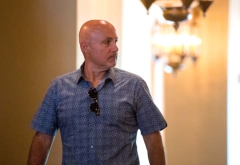 Nov 8, 2016; Scottsdale, AZ, USA; Washington Nationals general manager Mike Rizzo during the MLB general managers meeting at the Omni Scottsdale Resort. Mandatory Credit: Mark J. Rebilas-USA TODAY Sports