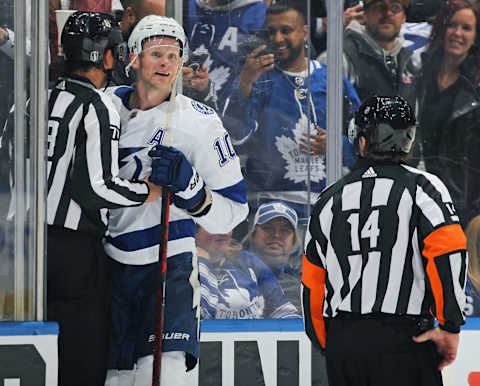 TORONTO, CANADA – APRIL 20: Corey Perry #10  (Photo by Claus Andersen/Getty Images)