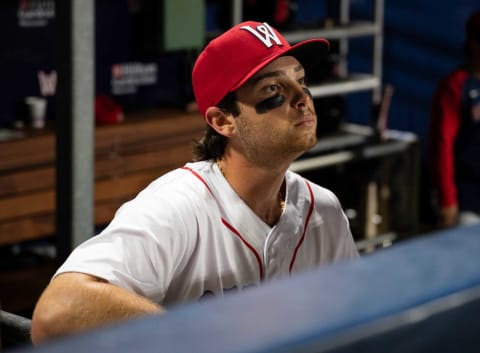 WORCESTER – Triston Casas in the dugout ahead of his Triple A debut during the WooSox game against Rochester on Wednesday, September 22, 2021.WOOSOX 2