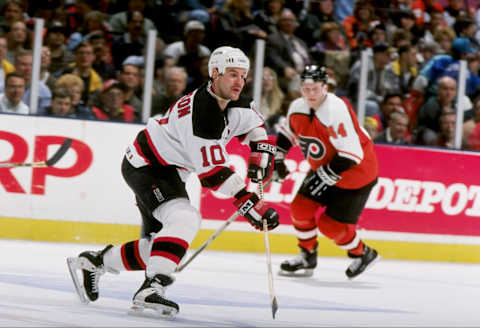 Denis Pederson #10 of the New Jersey Devils (Al Bello /Allsport)