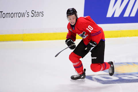 CHL Top Prospects team red forward Carey Terrance (10): Anne-Marie Sorvin-USA TODAY Sports