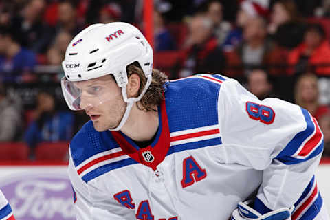 Jacob Trouba of the New York Rangers (Photo by Jana Chytilova/Freestyle Photography/Getty Images)