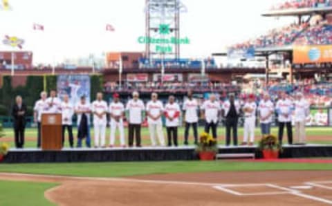 Philadelphia Phillies legends will come together to welcome Rose to the Wall of Fame this coming summer. Mandatory Credit: Bill Streicher-USA TODAY Sports