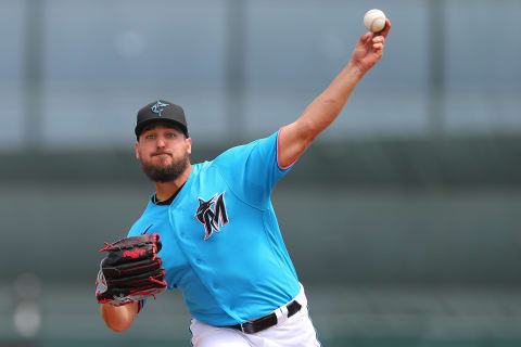 Pitcher Caleb Smith #31 of the Miami Marlins (Photo by Rich Schultz/Getty Images)