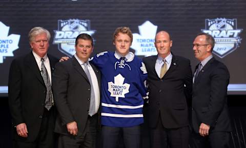 PITTSBURGH, PA – JUNE 22: Morgan Rielly, fifth overall pick by the Toronto Maple Leafs. (Photo by Bruce Bennett/Getty Images)