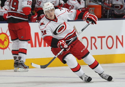 Bobby Sanguinetti #24 of the Carolina Hurricanes (Photo by Claus Andersen/Getty Images)