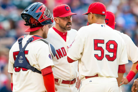 CLEVELAND, OH – JULY 11: Pitching coach Mickey Callaway