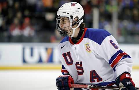 Jack Hughes #6 of the United States. (Photo by Kevin Light/Getty Images)