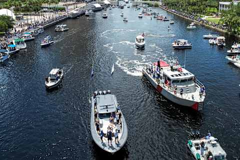 2021 Stanley Cup parade, Tampa Bay Lightning (Photo by Julio Aguilar/Getty Images)