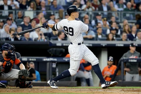 2017 AL Rookie of the Year Aaron Judge of the New York Yankees (Photo by Elsa/Getty Images)