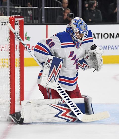 Alexandar Georgiev #40 of the New York Rangers (Photo by Ethan Miller/Getty Images)