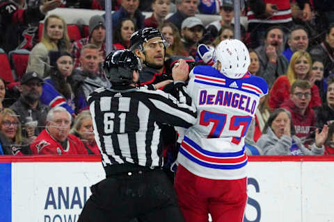 New York Rangers defenseman Tony DeAngelo (77) Mandatory Credit: James Guillory-USA TODAY Sports