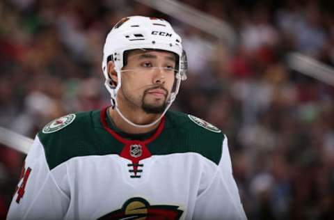 GLENDALE, ARIZONA – DECEMBER 19: Matt Dumba #24 of the Minnesota Wild during the third period of the NHL game against the Arizona Coyotes at Gila River Arena on December 19, 2019, in Glendale, Arizona. The Wild defeated the Coyotes 8-5. (Photo by Christian Petersen/Getty Images)