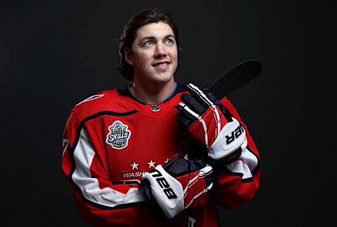 T.J. Oshie #77 of the Washington Capitals (Photo by Jamie Squire/Getty Images)