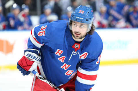 NEW YORK, NY – JANUARY 10: Mats Zuccarello #36 of the New York Rangers skates against the New York Islanders at Madison Square Garden on January 10, 2019 in New York City. The New York Islanders won 4-3. (Photo by Jared Silber/NHLI via Getty Images)