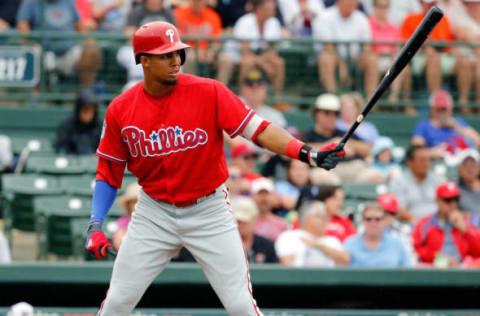 Altherr’s Ability To Play Center Field Gave Him the Inside Track for a Reserve Role. Photo by Kim Klement – USA TODAY Sports.