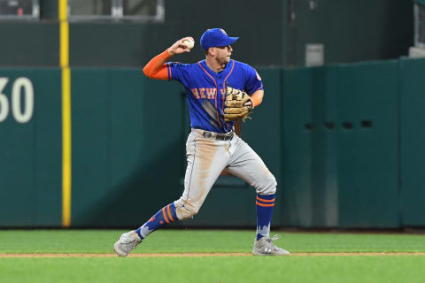 PHILADELPHIA, PA – SEPTEMBER 19: New York Mets Infield Jeff McNeil (68) makes a throw to first during the MLB game between the New York Mets and the Philadelphia Phillies on September 19, 2018, at Citizens Bank Park in Philadelphia, PA. (Photo by Andy Lewis/Icon Sportswire via Getty Images)