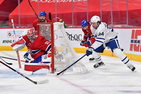 MONTREAL, QC – MAY 29: Auston Matthews #34 of the Toronto Maple Leafs  (Photo by Minas Panagiotakis/Getty Images)