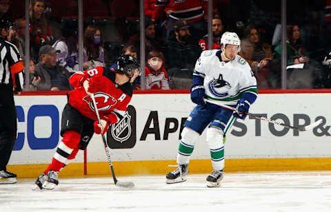 Jack Hughes #86 of the New Jersey Devils (Photo by Bruce Bennett/Getty Images)