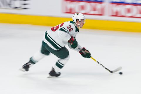 LOS ANGELES, CA – APRIL 05: Minnesota Wild defenseman Nick Seeler (36) during an NHL regular season game against the Los Angeles Kings on April 5, 2018, at the Staples Center in Los Angeles, CA. (Photo by Ric Tapia/Icon Sportswire via Getty Images)