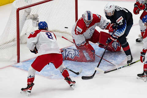 David Jiricek #8 of the Czech Republic. (Photo by Codie McLachlan/Getty Images)