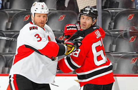 Jaromir Jagr #68 of the New Jersey Devils (Photo by Jim McIsaac/Getty Images)