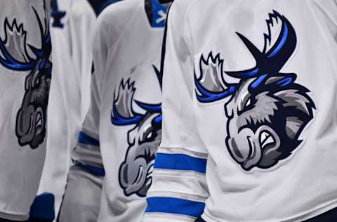 Manitoba Moose logo (Photo by Minas Panagiotakis/Getty Images)