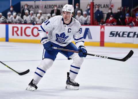 MONTREAL, QC – MAY 03: John Tavares #91 of the Toronto Maple Leafs  . (Photo by Minas Panagiotakis/Getty Images)