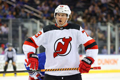 Tyler Toffoli #73 of the New Jersey Devils (Photo by Rich Graessle/Getty Images)