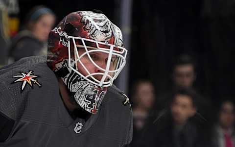 Robin Lehner #90 of the Vegas Golden Knights (Photo by Ethan Miller/Getty Images)