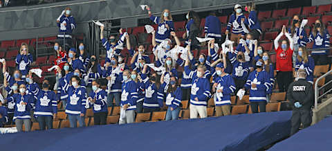 TORONTO, ON – MAY 31: Part of the 550 Health care workers attending play between the Montreal Canadiens and the Toronto Maple Leafs  (Photo by Claus Andersen/Getty Images)