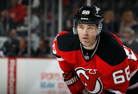 Jaromir Jagr #68 of the New Jersey Devils. (Photo by Bruce Bennett/Getty Images)