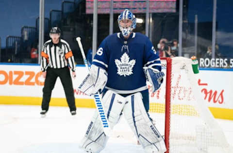 Potential Edmonton Oilers UFA signing Jack Campbell. Mandatory Credit: Nick Turchiaro-USA TODAY Sports