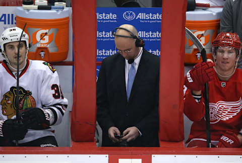 Television analyst Pierre McGuire. (Photo by Tom Szczerbowski/Getty Images)