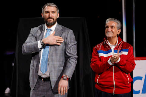 Alex Ovechkin, Ted Leonsis, Washington Capitals Mandatory Credit: Geoff Burke-USA TODAY Sports