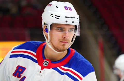 New York Rangers right wing Pavel Buchnevich Mandatory Credit: James Guillory-USA TODAY Sports