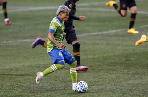 Seattle Sounders FC forward Raul Ruidiaz.. Mandatory Credit: Joe Nicholson-USA TODAY Sports