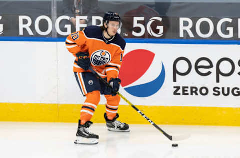 Joakim Nygard #10, Edmonton Oilers (Photo by Codie McLachlan/Getty Images)