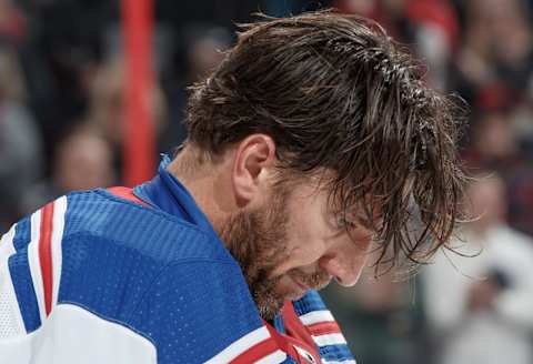 Henrik Lundqvist #30 of the New York Rangers