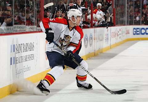 NEWARK, NJ – FEBRUARY 04: Rostislav Olesz #85 of the Florida Panthers skates against the New Jersey Devils at the Prudential Center on February 4, 2011 in Newark, New Jersey. Florida defeated the Devils 4-3 in overtime. (Photo by Jim McIsaac/Getty Images)